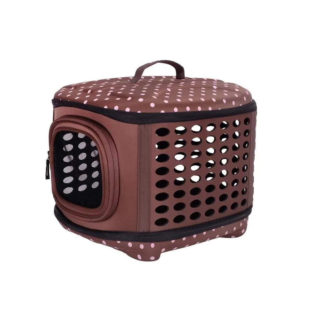 Ibiyaya® Collapsible Traveling Hand Pet Carrier | Brown