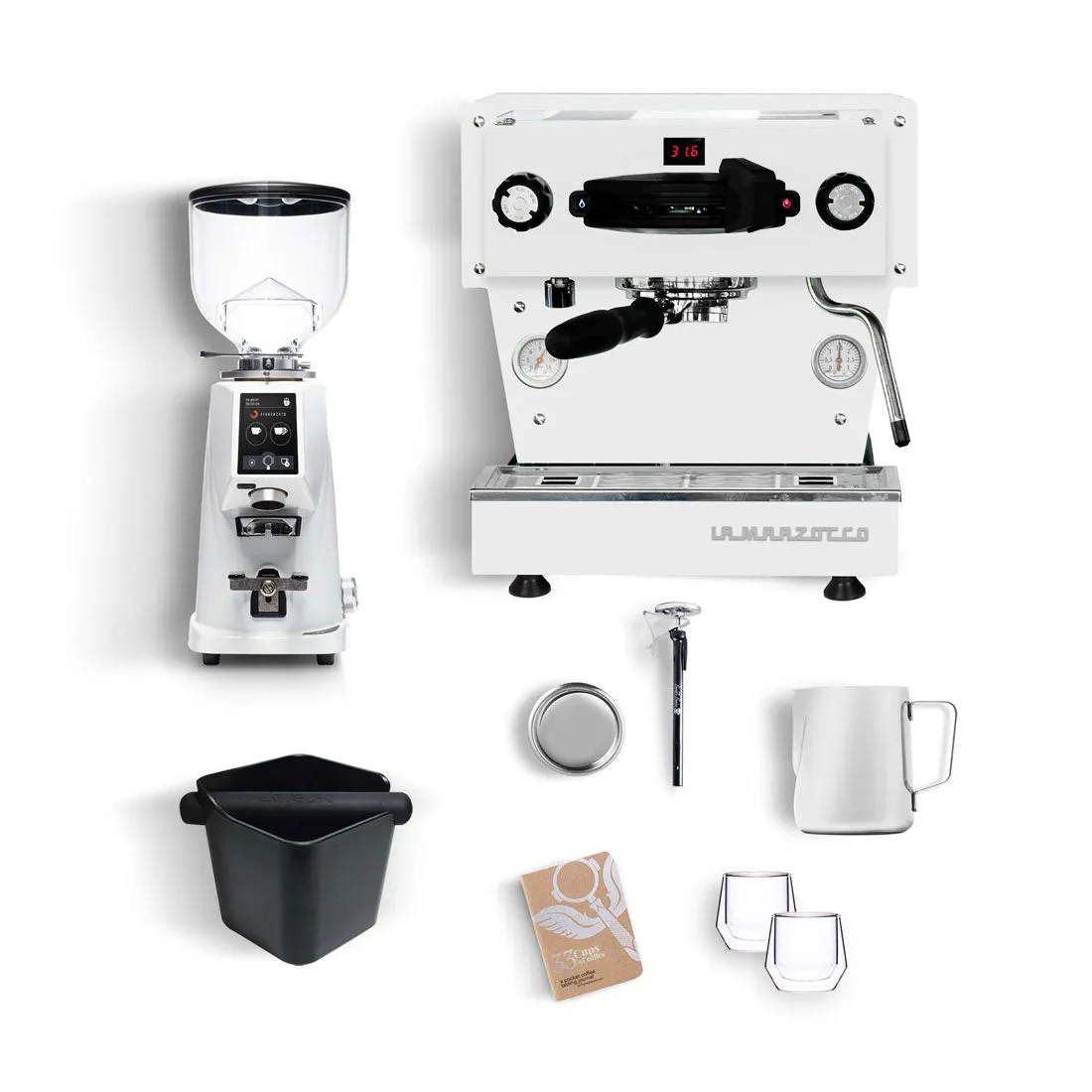 La Marzocco Linea Mini x F4 Home Espresso Kit - White/White