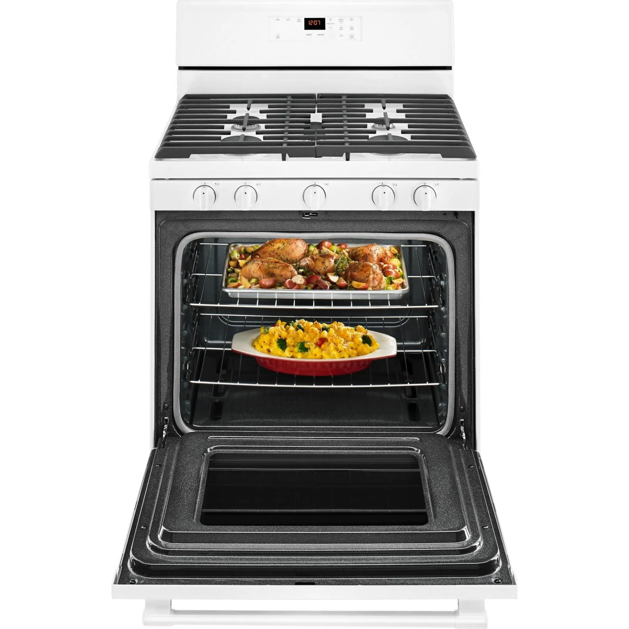 Maytag 30" WIDE GAS RANGE WITH 5TH OVAL BURNER - 5.0 cu. ft. (MGR6600FW)