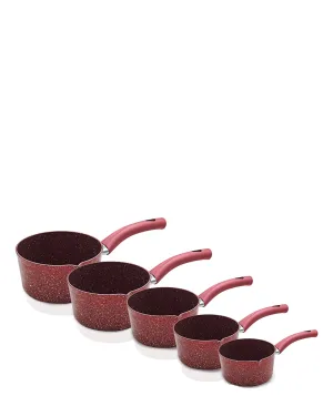 OMS 5 Piece Milk Pot Set - Red