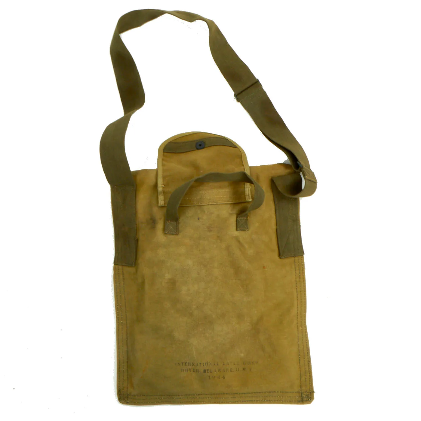 Original U.S. WWII U.S.M.C. Water Bladder Collapsible Canteen Carrier Dated 1944