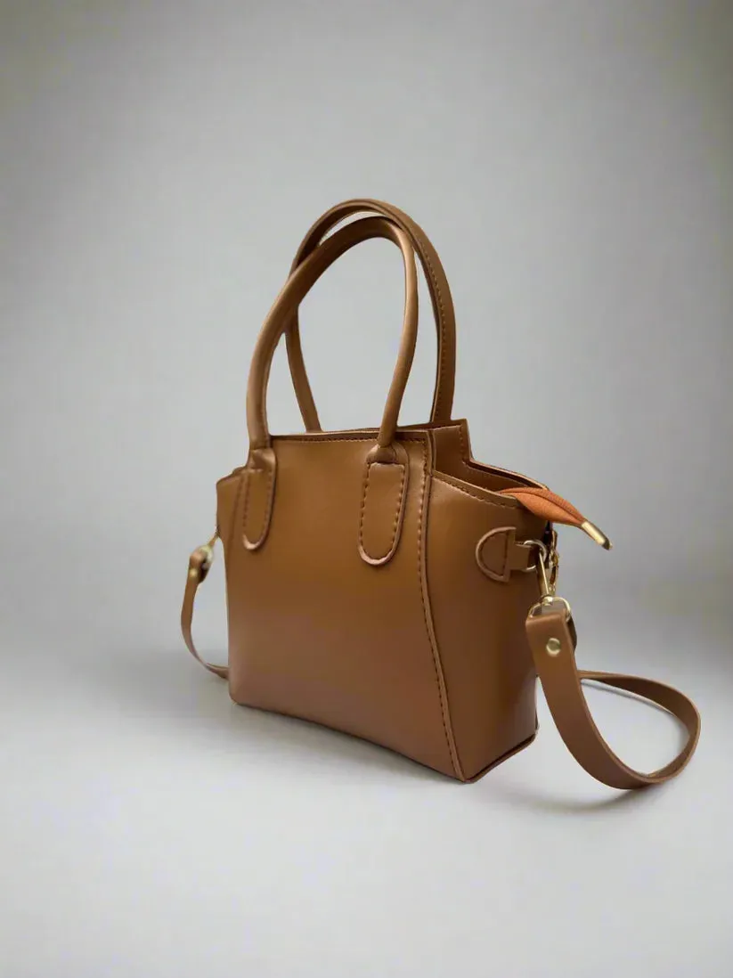 Petite Satchel Purse “Tawny Brown