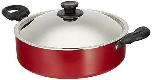 Pigeon by Stovekraft Non-Stick Biriyani Pot with Lid, 5 Litres,Red and Black