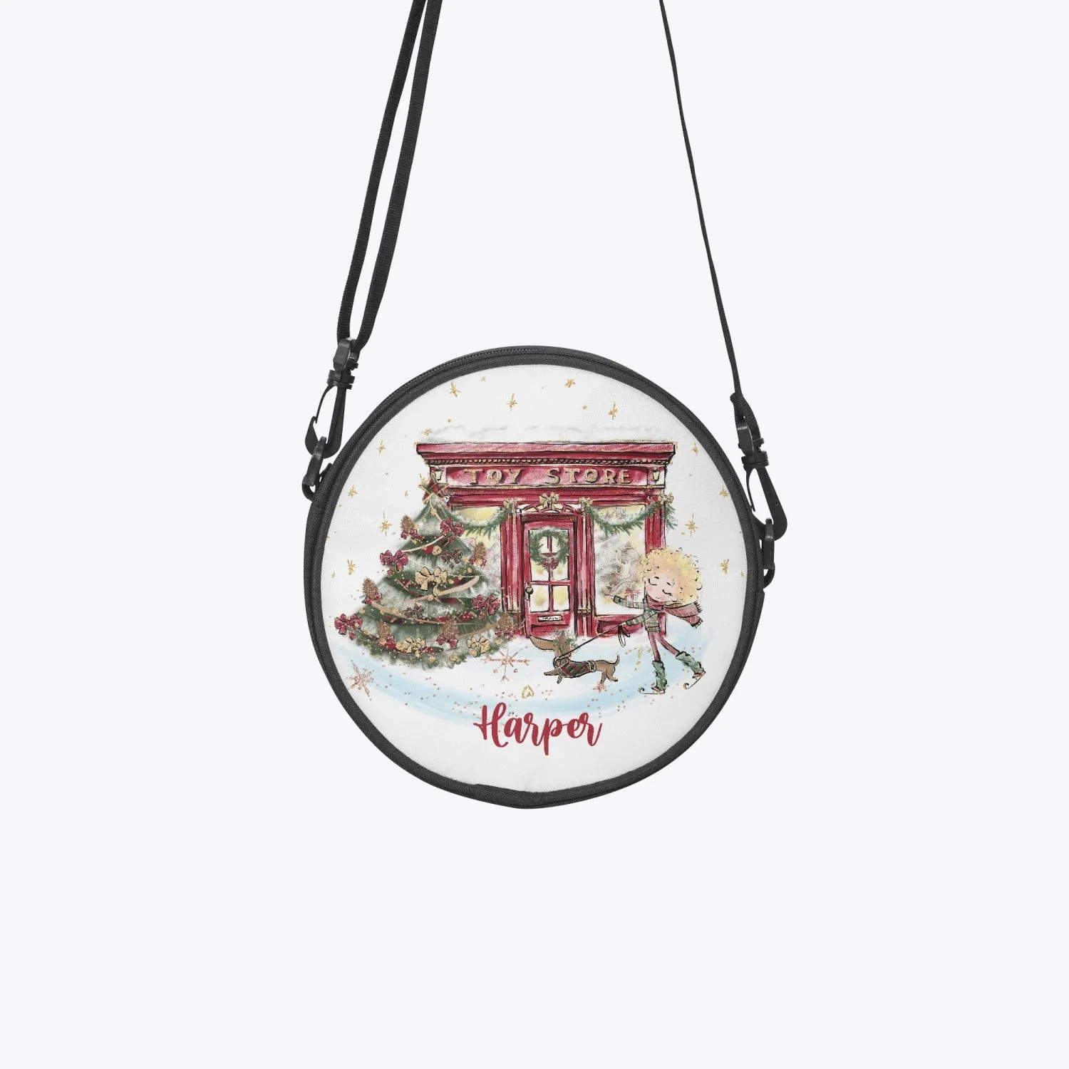 Round Satchel Bag, Christmas Toy Shop, Boy Blonde Hair, Personalised