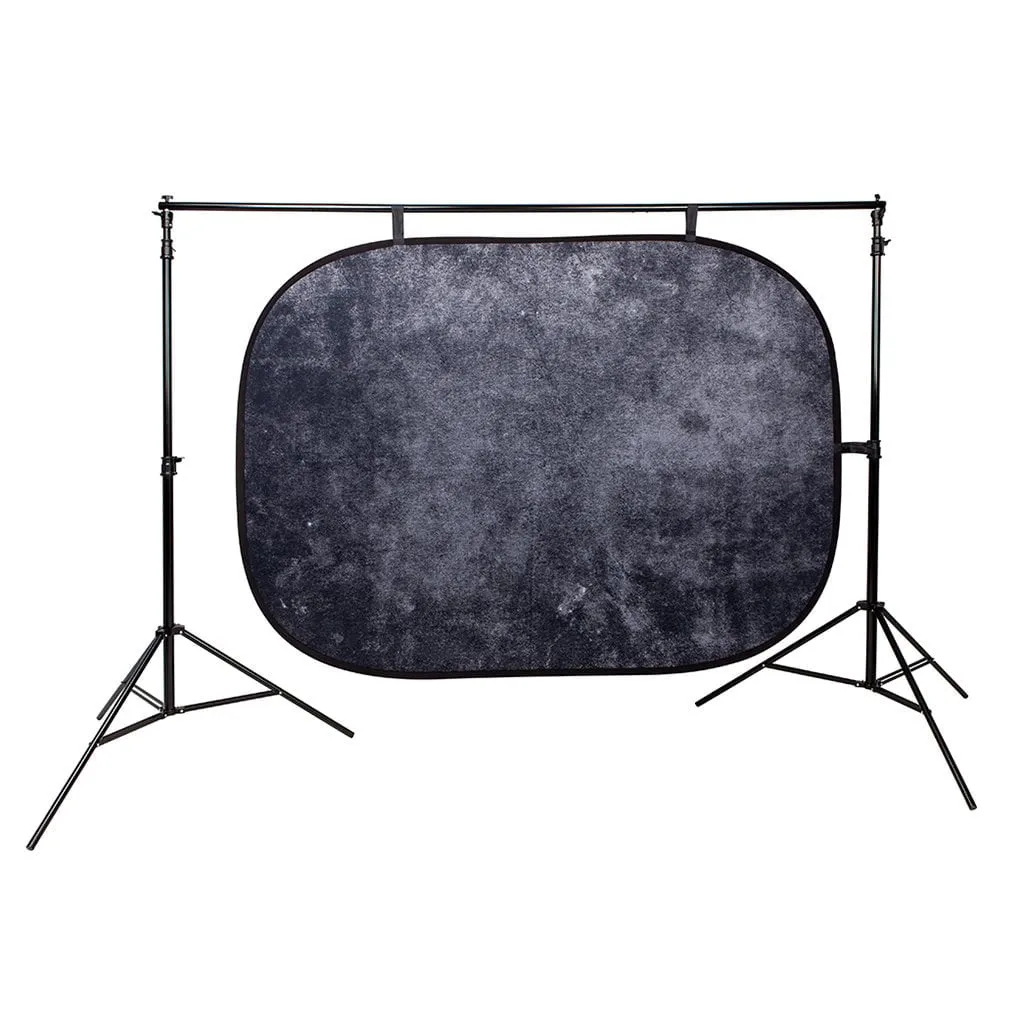 Strobepro 5x7 Double Sided Flexout Backdrop - Digital Grey / Grey