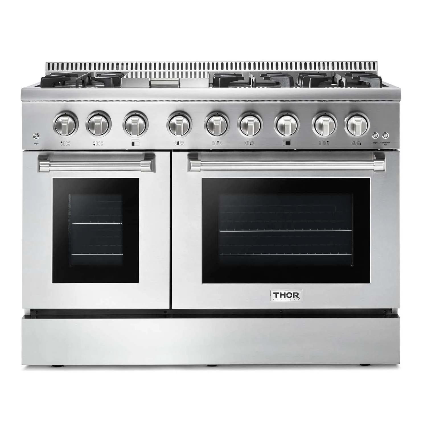 Thor Kitchen Appliance Package - 48 in. Propane Gas Burner/Electric Oven Range, Range Hood, Refrigerator, Dishwasher, AP-HRD4803ULP-3