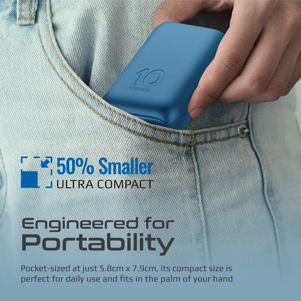 Ultra-Compact Power Bank with 20W Power Delivery & Quick Charge 3.0