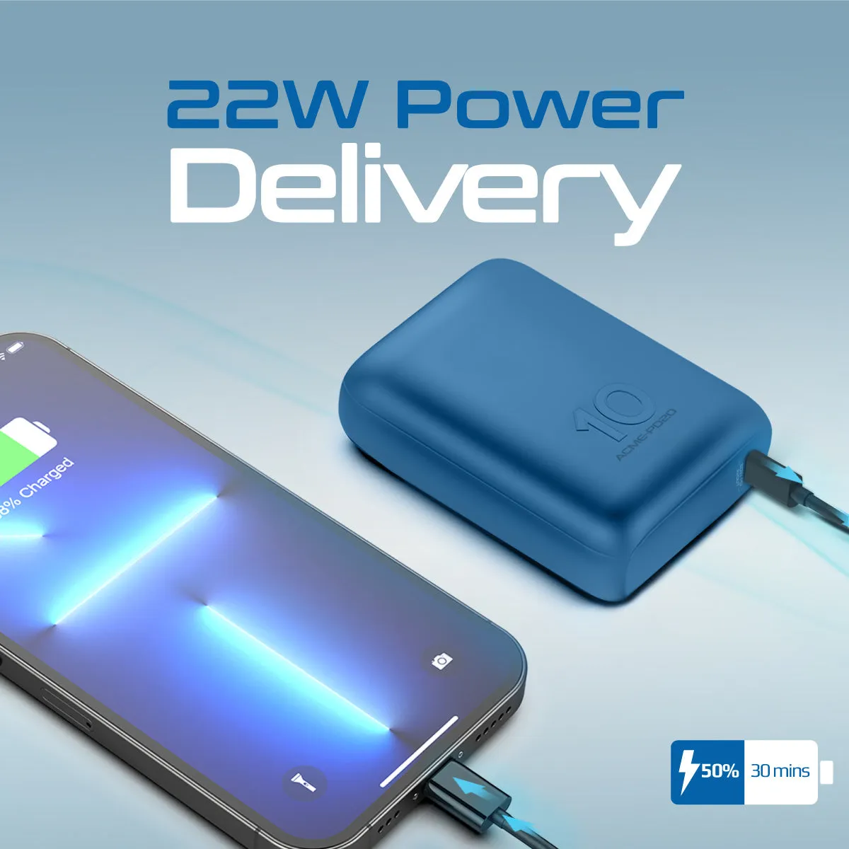 Ultra-Compact Power Bank with 20W Power Delivery & Quick Charge 3.0