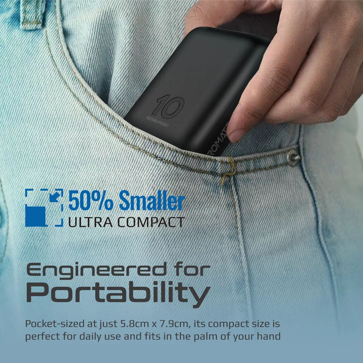 Ultra-Compact Power Bank with 20W Power Delivery & Quick Charge 3.0