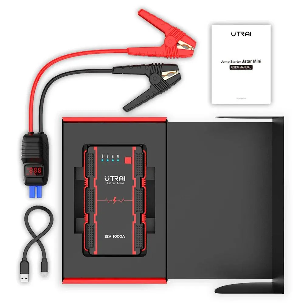 UTRAI 1000A Portable Car Battery Jump Starter and Power Bank with Emergency LED Light