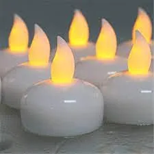 Veecraft Water Sensored Diyas and Candles, Flameless/Smokeless/Battery Operated Tea Light Water Floating Candles for Home Decoration, Diwali, Christmas, Valentines (Yellow, Pack of 24)