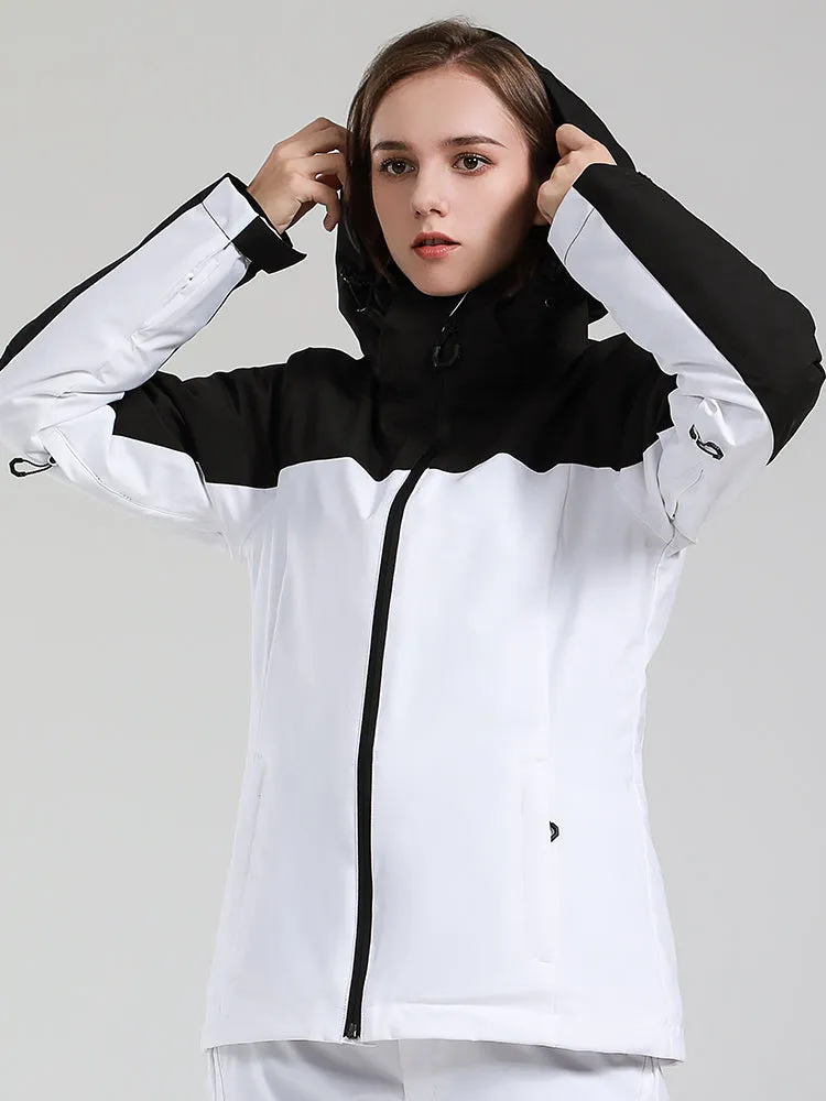 Women's Back To Mountain Downhill Winter Hooded Ski Jacket